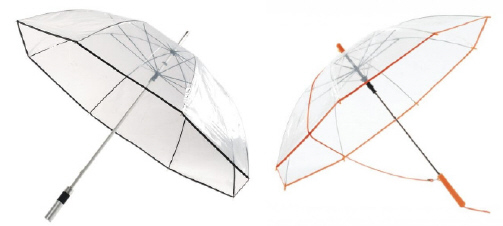 parasole transparentne z nadrukiem